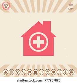 Hospital symbol icon