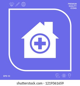Hospital symbol icon. Graphic elements for your design