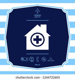 Hospital symbol icon. Graphic elements for your design