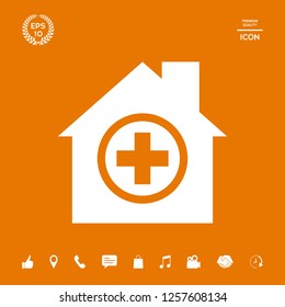 Hospital symbol icon. Graphic elements for your design