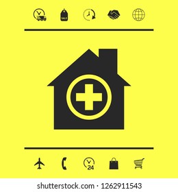 Hospital symbol icon. Graphic elements for your design
