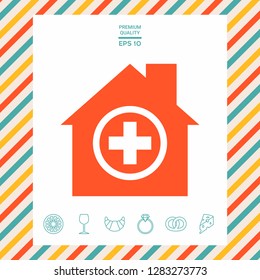 Hospital symbol icon. Graphic elements for your design