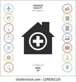 Hospital symbol icon. Graphic elements for your design