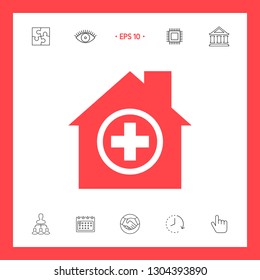 Hospital symbol icon. Graphic elements for your design