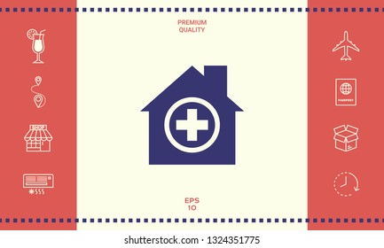 Hospital symbol icon. Graphic elements for your design
