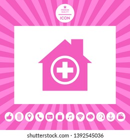 Hospital symbol icon. Graphic elements for your design