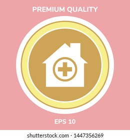 Hospital symbol icon. Graphic elements for your design