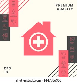 Hospital symbol icon. Graphic elements for your design