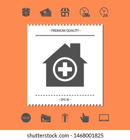 Hospital symbol icon. Graphic elements for your design