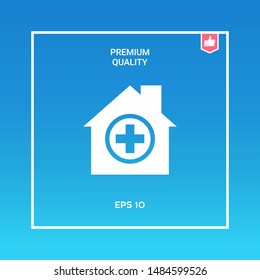 Hospital symbol icon. Graphic elements for your design