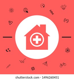Hospital symbol icon. Graphic elements for your design