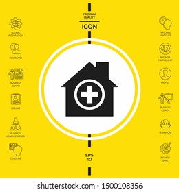 Hospital symbol icon. Graphic elements for your design