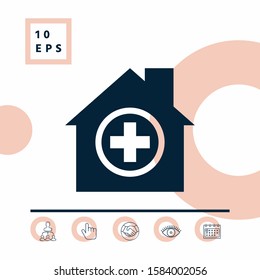 Hospital symbol icon. Graphic elements for your design
