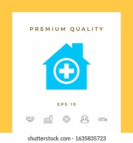 Hospital symbol icon. Graphic elements for your design