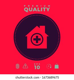 Hospital symbol icon. Graphic elements for your design