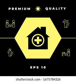 Hospital symbol icon. Graphic elements for your design