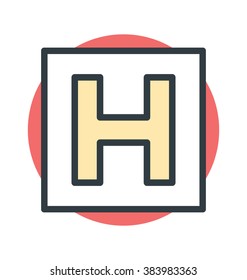 Hospital Symbol Vector Icon