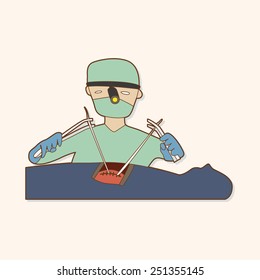hospital theme doctor elements vector