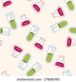 hospital theme medicine research , cartoon seamless pattern background