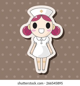 hospital theme nurse elements vector,eps