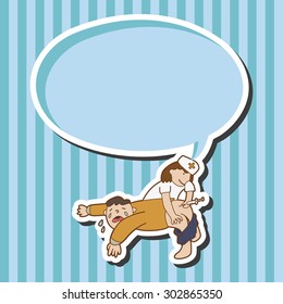 hospital theme nurse and patient elements vector,eps