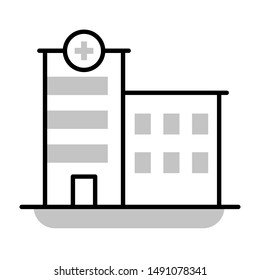 hospital thin line vector icon