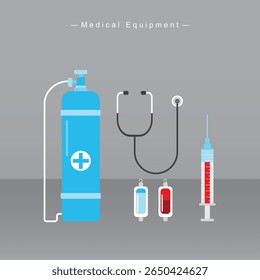 Hospital Tools Flat Design – Vector Icons Set for Healthcare Projects