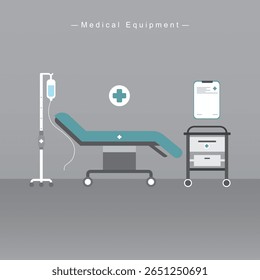 Hospital Tools Flat Design – Vector Icons Set for Healthcare Projects