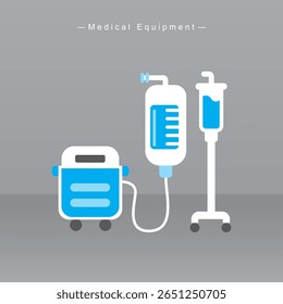 Diseño plano de las herramientas del hospital – Iconos del vector fijados para los proyectos de la atención sanitaria