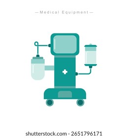 Design plano de ferramentas hospitalares, ícones vetoriais definidos para projetos de saúde.