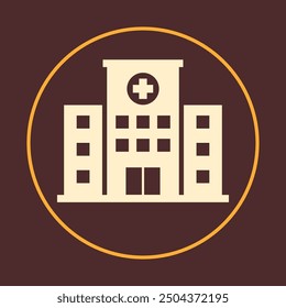 Hospital trendy icon clever abstract vector illustration colorful artwork beautiful design.eps