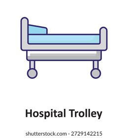 Icono del Vector del carro del hospital que puede modificar o editar fácilmente

