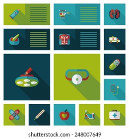 Hospital ui flat banner background set, eps10