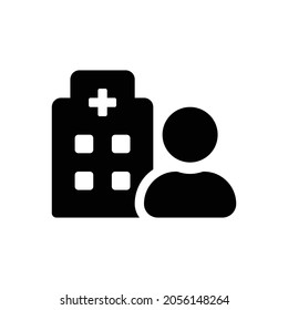 hospital user Icon. Flat style design isolated on white background. Vector illustration