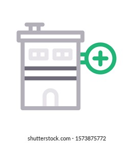 hospital vector color line icon 