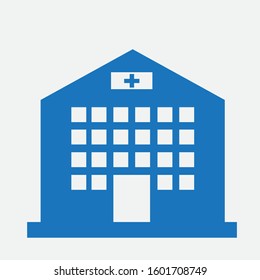 Hospital vector design appears from the front