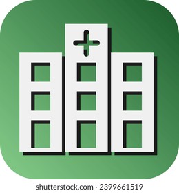 Hospital Vector Glyph Gradient Background Icon For Personal And Commercial Use.
