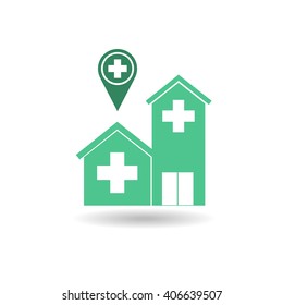 Hospital vector icon 