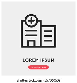 Hospital vector icon