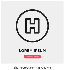 Hospital vector icon