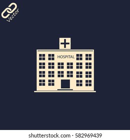 hospital vector icon 