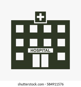 Hospital vector icon.