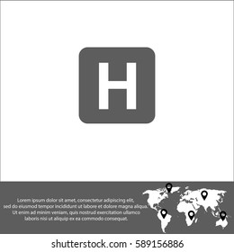 Hospital vector icon