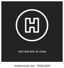 Hospital vector icon