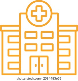 Hospital vector icon. Can be used for printing, mobile and web applications.