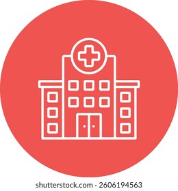 Hospital vector icon. Can be used for printing, mobile and web applications.