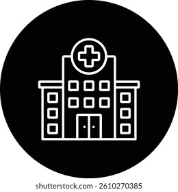 Hospital vector icon. Can be used for printing, mobile and web applications.