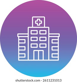 Hospital vector icon. Can be used for printing, mobile and web applications.