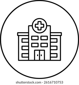 Hospital vector icon. Can be used for printing, mobile and web applications.