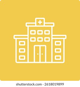 Icono de Vector hospitalario. Se puede utilizar para aplicaciones de impresión, móviles y de Web.